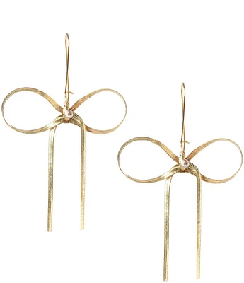 Betsey Johnson Bow Novelty Statement Earrings