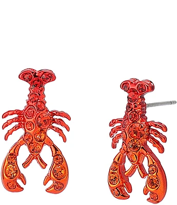 Betsey Johnson Mermaid Jewels Lobster Novelty Stud Earrings