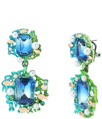 Betsey Johnson Mermaid Jewels Seaweed Novelty Statement Drop Earrings