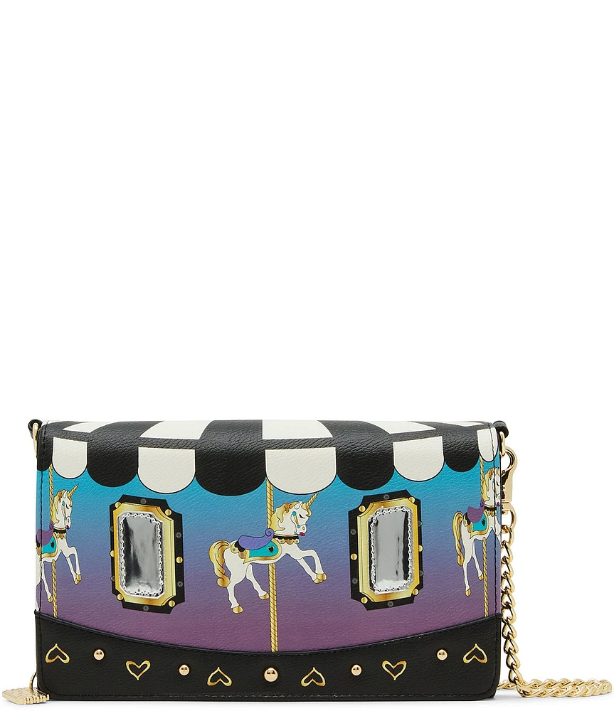 Betsey Johnson Spin Me Carousel Wallet Crossbody Bag
