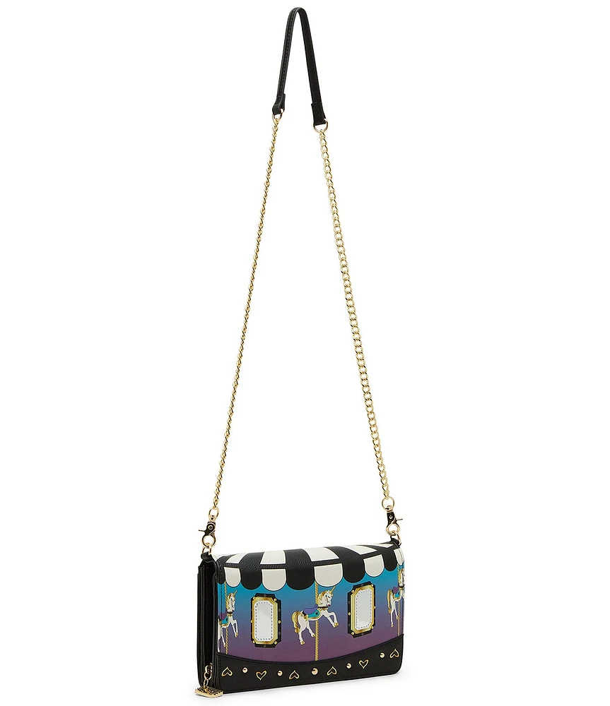 Betsey Johnson Spin Me Carousel Wallet Crossbody Bag