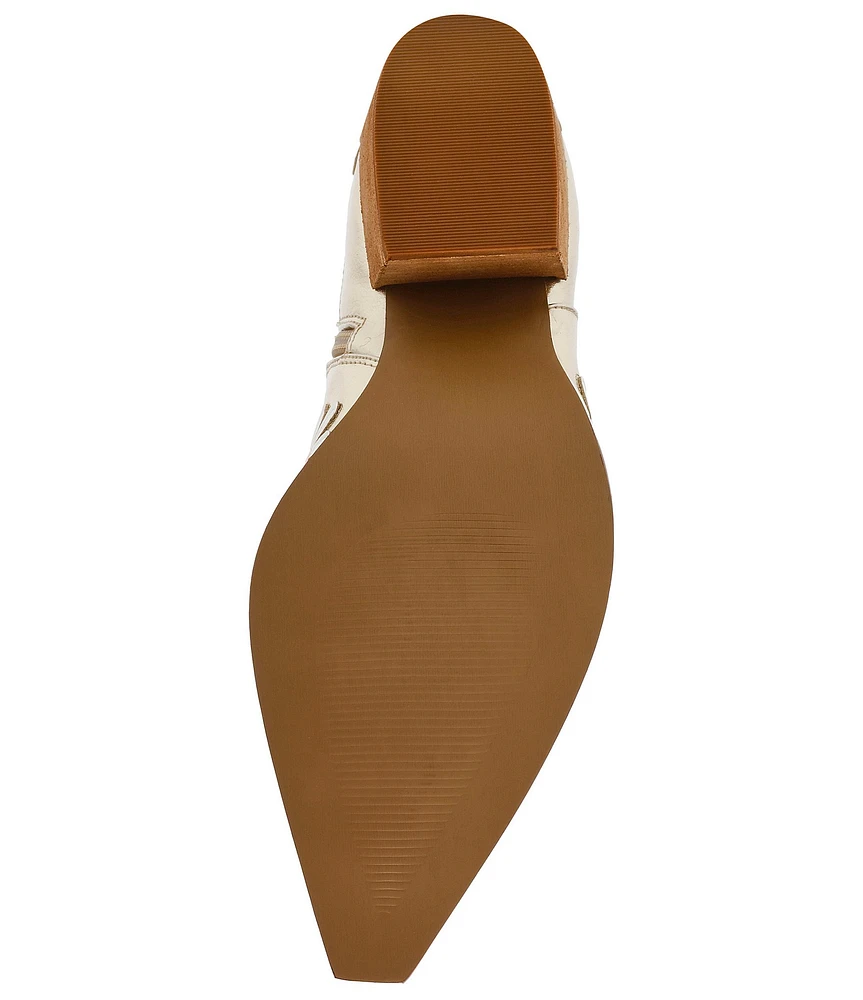 Betsey Johnson Teddyy Daisy Print Western Booties