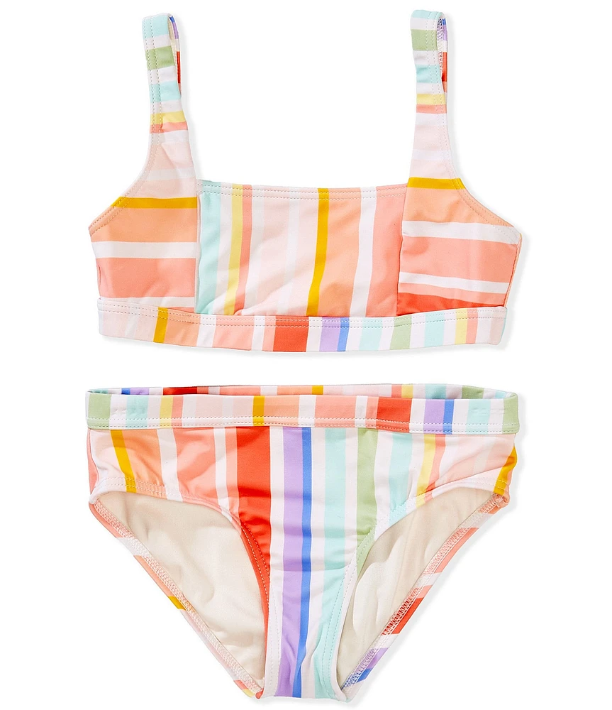 Billabong Big Girls Sandy Day Mixed-Stripe Halter Top & Matching Bottom Two-Piece Swimsuit