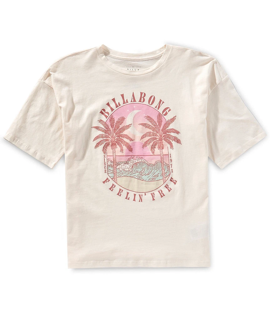 Billabong Big Girls Short-Sleeve Feelin' Free Oversized T-Shirt