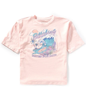 Billabong Big Girls Short-Sleeve Waves For Days Oversized T-Shirt