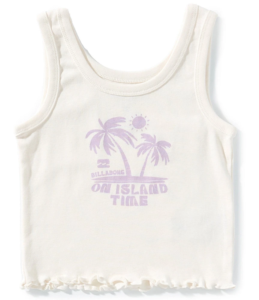 Billabong Big Girls Sleeveless On Island Time Graphic Tank Top