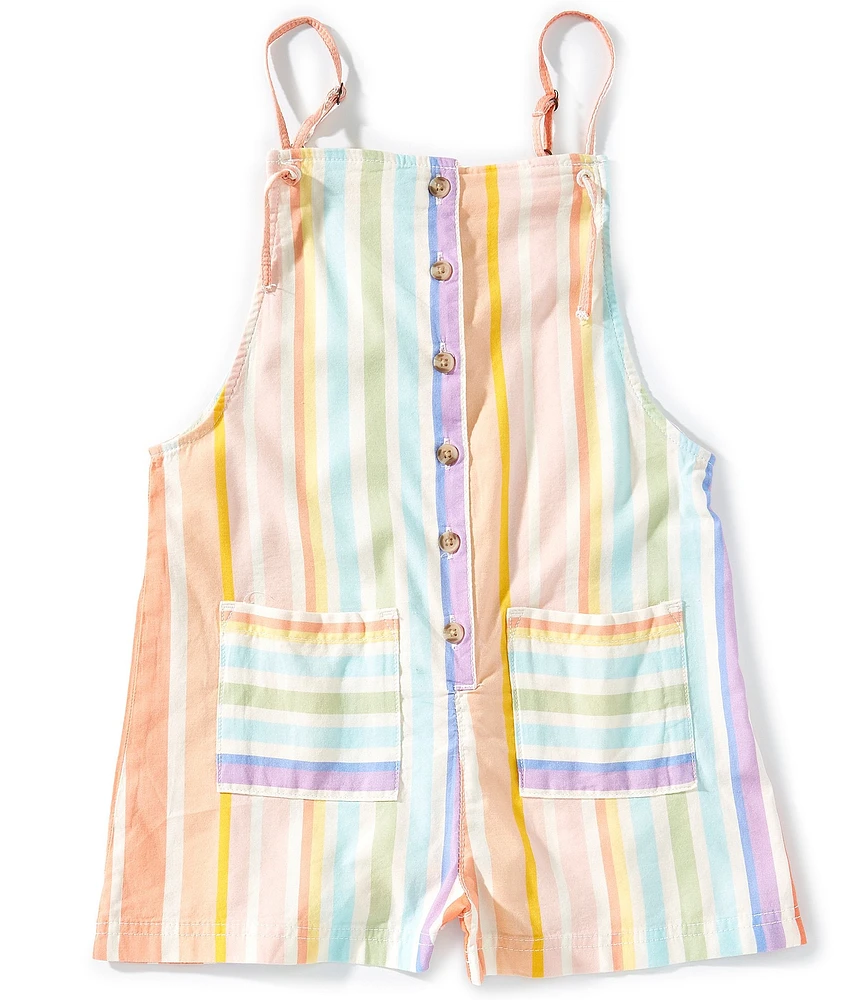 Billabong Big Girls Sleeveless Wave Watch Striped Romper