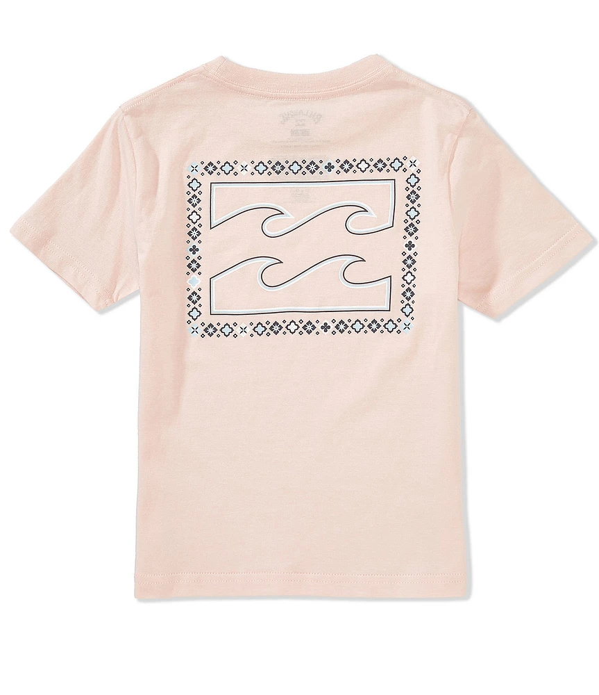 Billabong Little Boys Short Sleeve Crayon Wave Printed Graphic T-Shirt