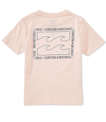 Billabong Little Boys Short Sleeve Crayon Wave Printed Graphic T-Shirt