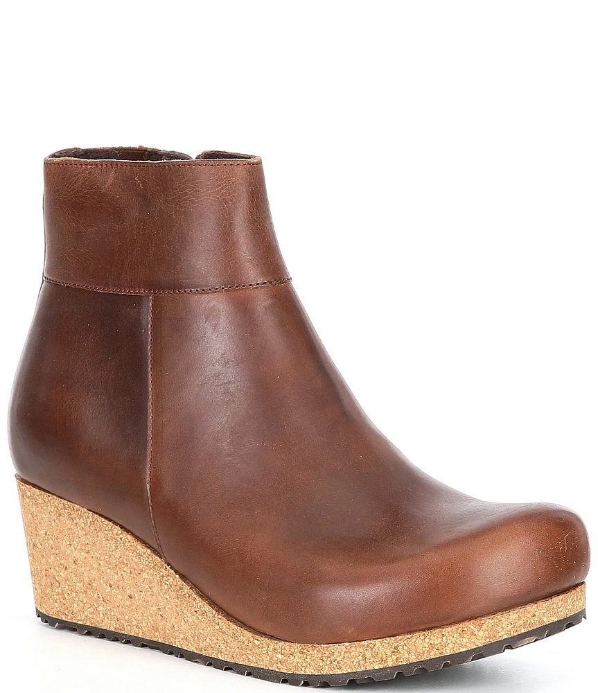 Papillio by Birkenstock Ebba Leather Platform Wedge Booties