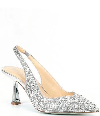 Blue by Betsey Johnson Clark Rhinestone Slingback Pumps