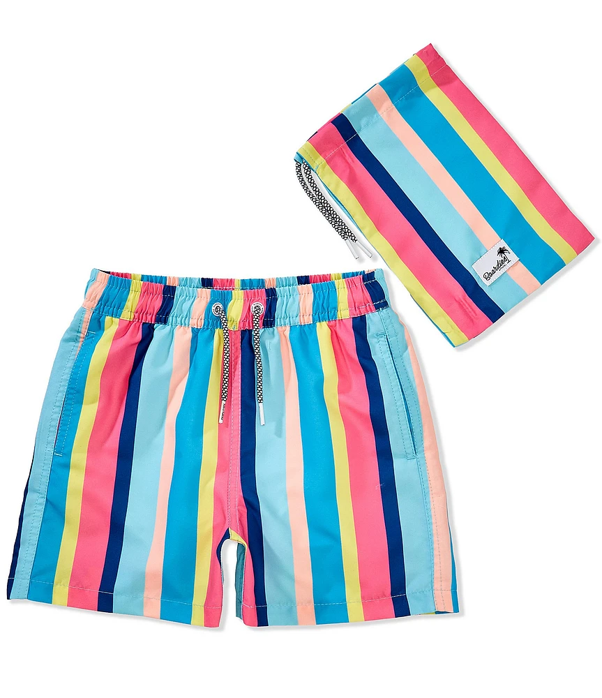 Boardies Little/Big Boys Cake Stripe Swim Trunks