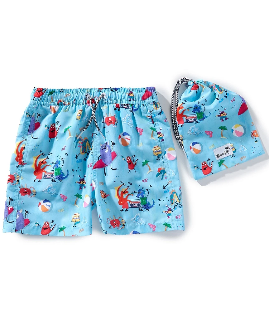 Boardies Little/Big Boys Monster Fiesta Printed Swim Trunks