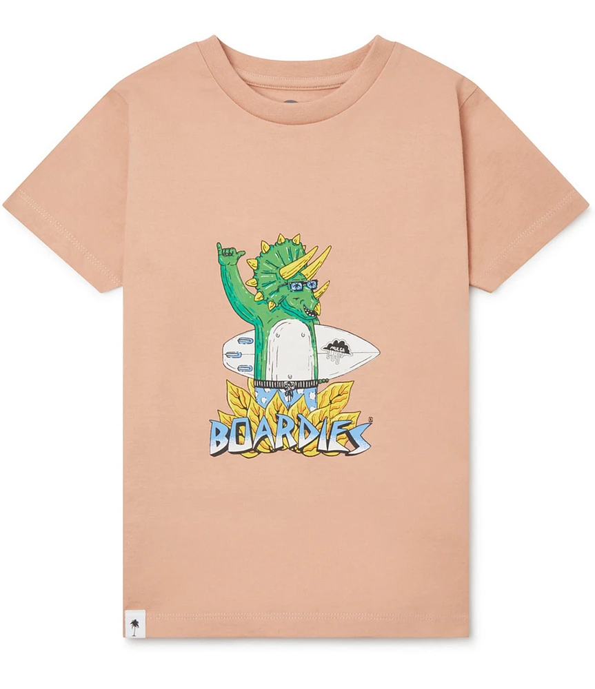 Boardies® Little/Big Boys Short Sleeve Dinosaur T-Shirt