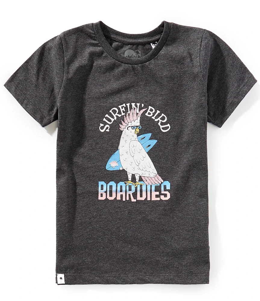 Boardies Little/Big Boys Short Sleeve Kids Surfin' Bird T-Shirt