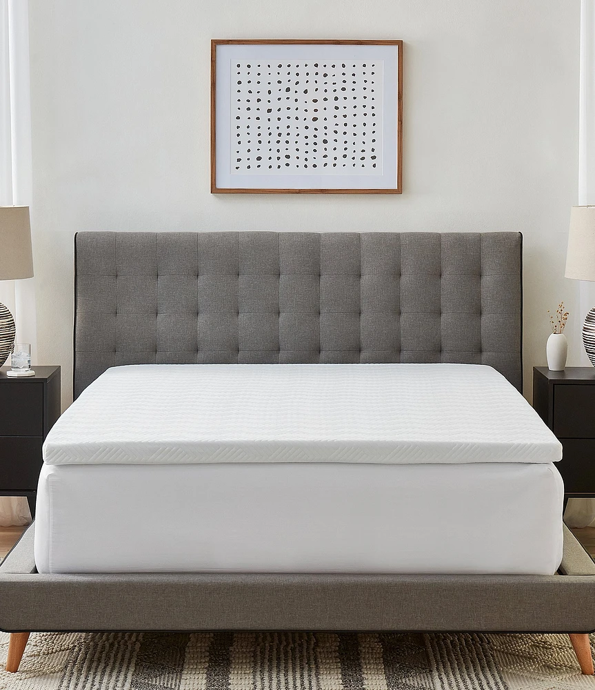 BodiPEDIC 2-Inch Gel-Infused Memory Foam Mattress Bed Topper with Circular-Knit Cover