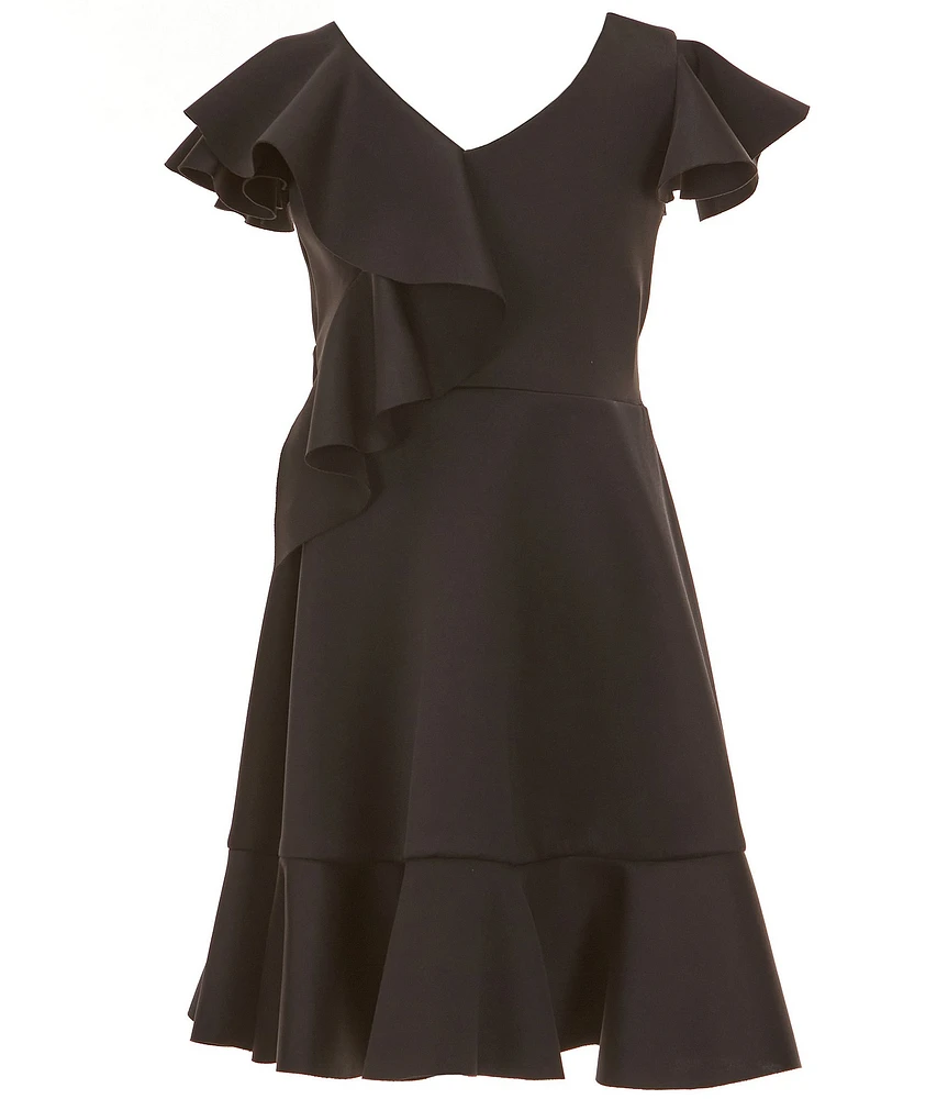 Bonnie Jean Big Girls Flutter-Sleeve Fit & Flare Dress