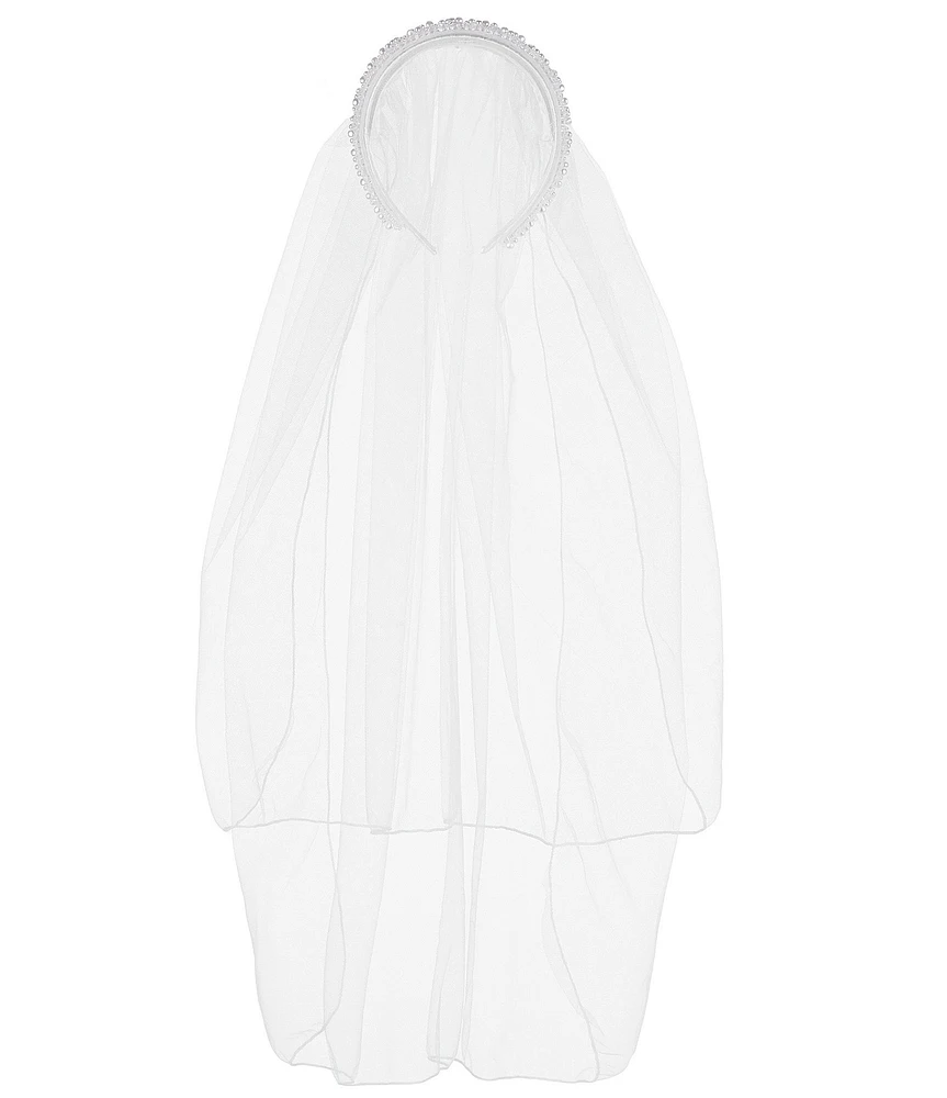 Bonnie Jean Big Girls Headband Veil