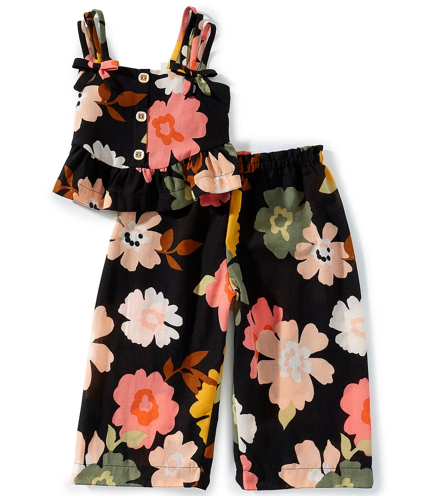 Bonnie Jean Big Girls Sleeveless Floral-Printed Tank Top & Matching Pant Set