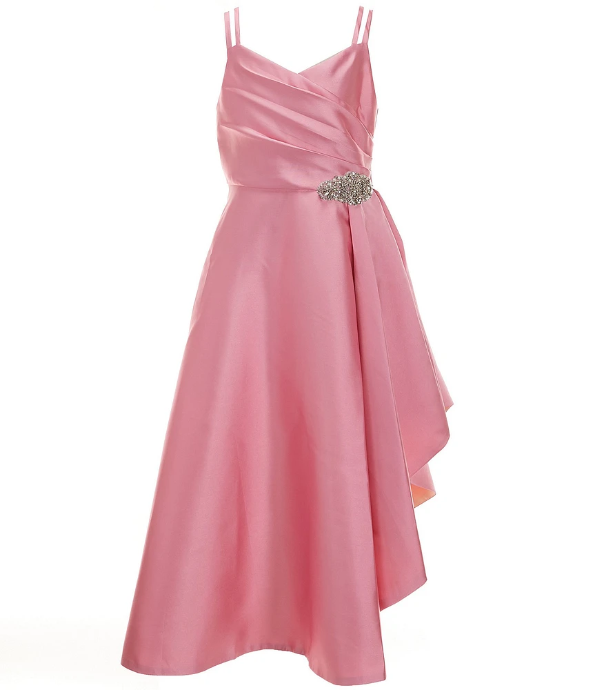 Bonnie Jean Big Girls Sleeveless Jeweled-Waist Cascading-Skirted Ballgown