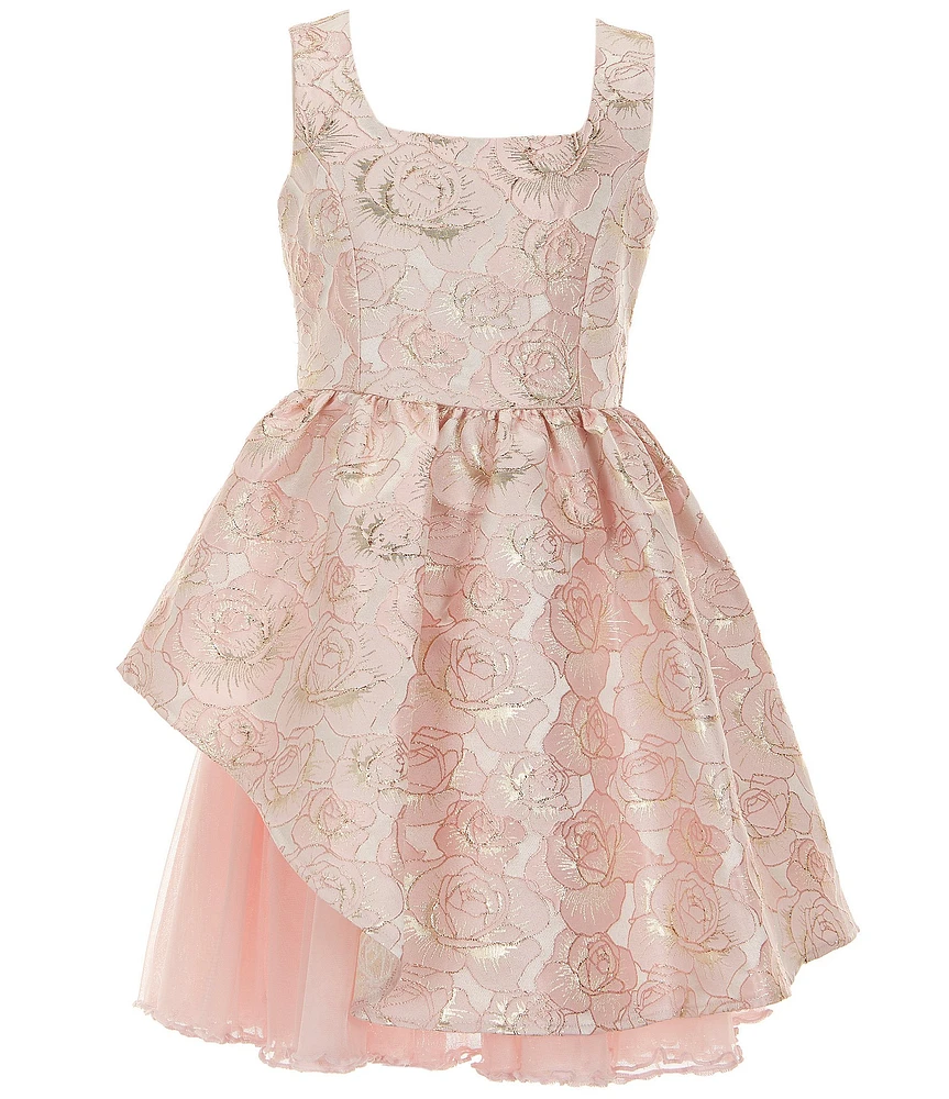 Bonnie Jean Big Girls Sleeveless Patterned Jacquard Fit & Flare Dress