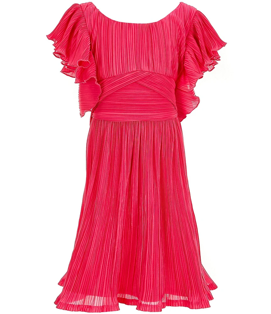 Bonnie Jean Big Girls Plus Flutter-Sleeve Fit & Flare Dress