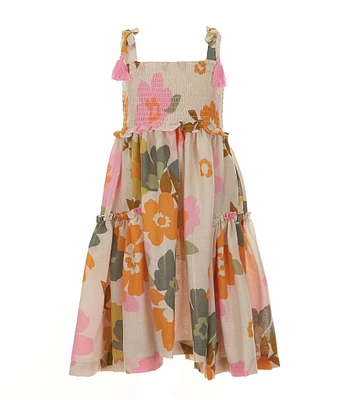 Bonnie Jean Little Girls Sleeveless Floral-Printed Fit-And-Flare Dress