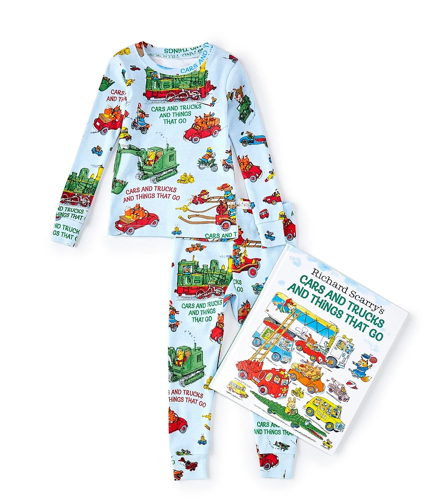 Books To Bed Little Boys Cars & Trucks & Things That Go Pajamas & Book Set