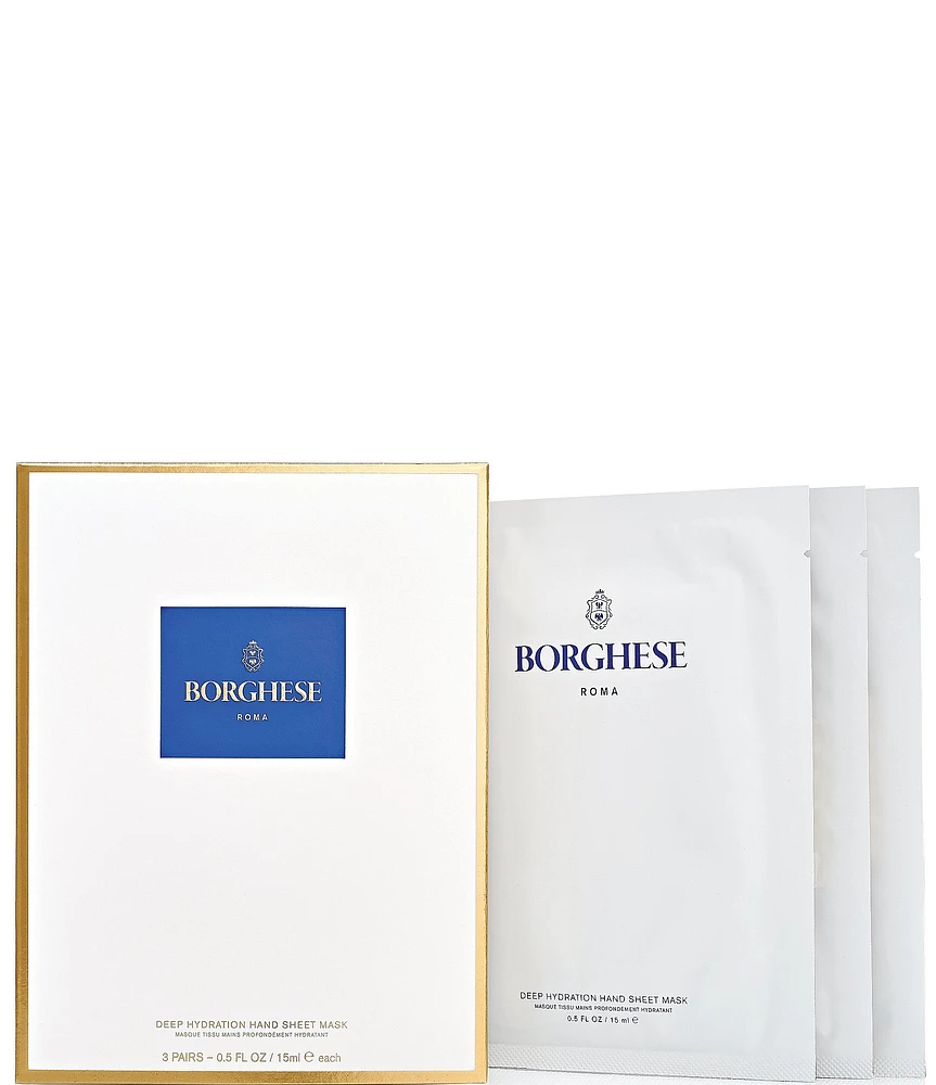 Borghese Deep Hydration Hand Sheet Masks - 3 Pairs