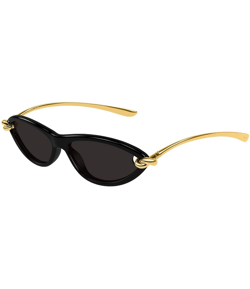 Bottega Veneta New Knot 56mm Cat Eye Statment Sunglasses