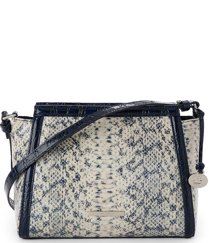 BRAHMIN Anchor Cirrus Melbourne Collection Contrast Trim Hillary Crossbody Bag