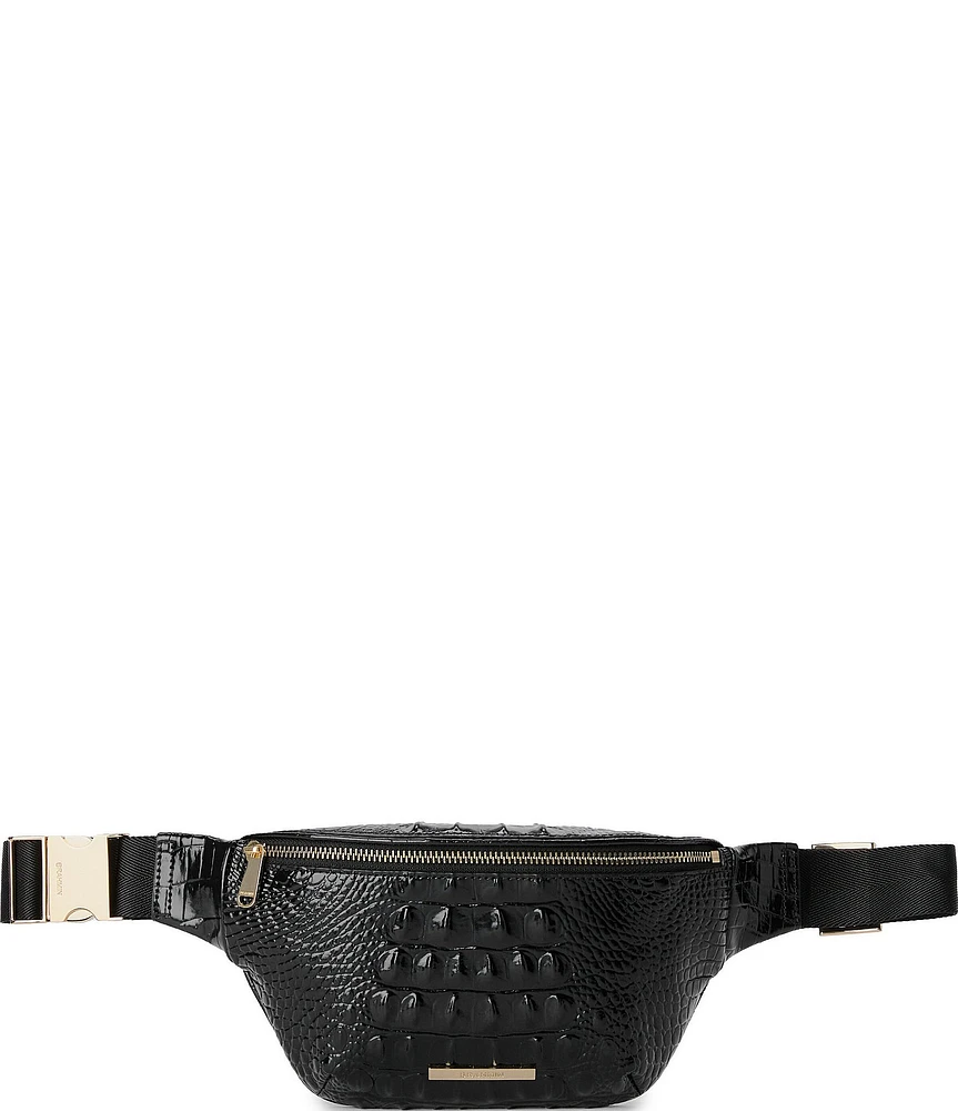 BRAHMIN Black Hollis Compact Belt Bag