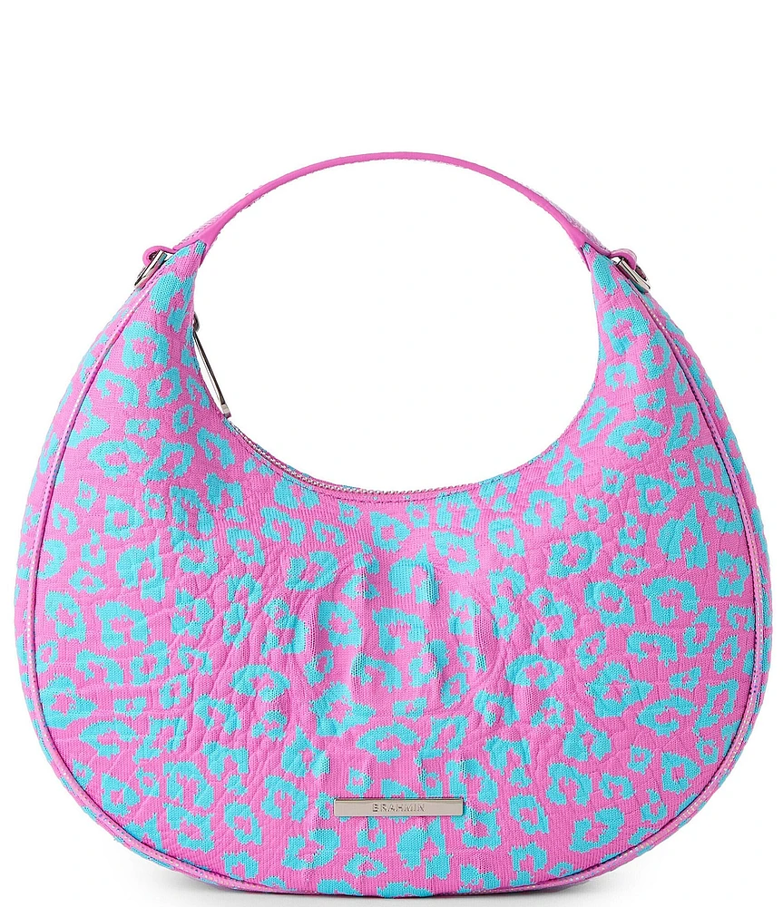 BRAHMIN Luxe Leisure Collection Mindy Leopard Print Crossbody Bag