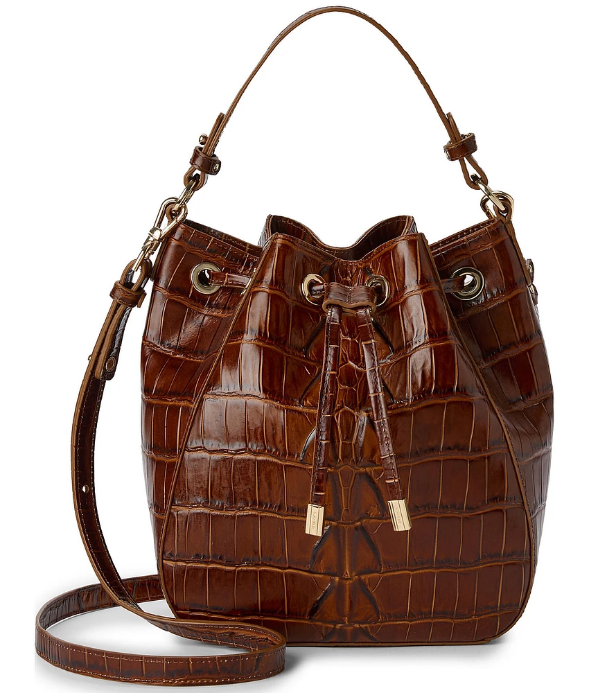 BRAHMIN Marana Collection Melinda Chestnut Bucket Shoulder Bag