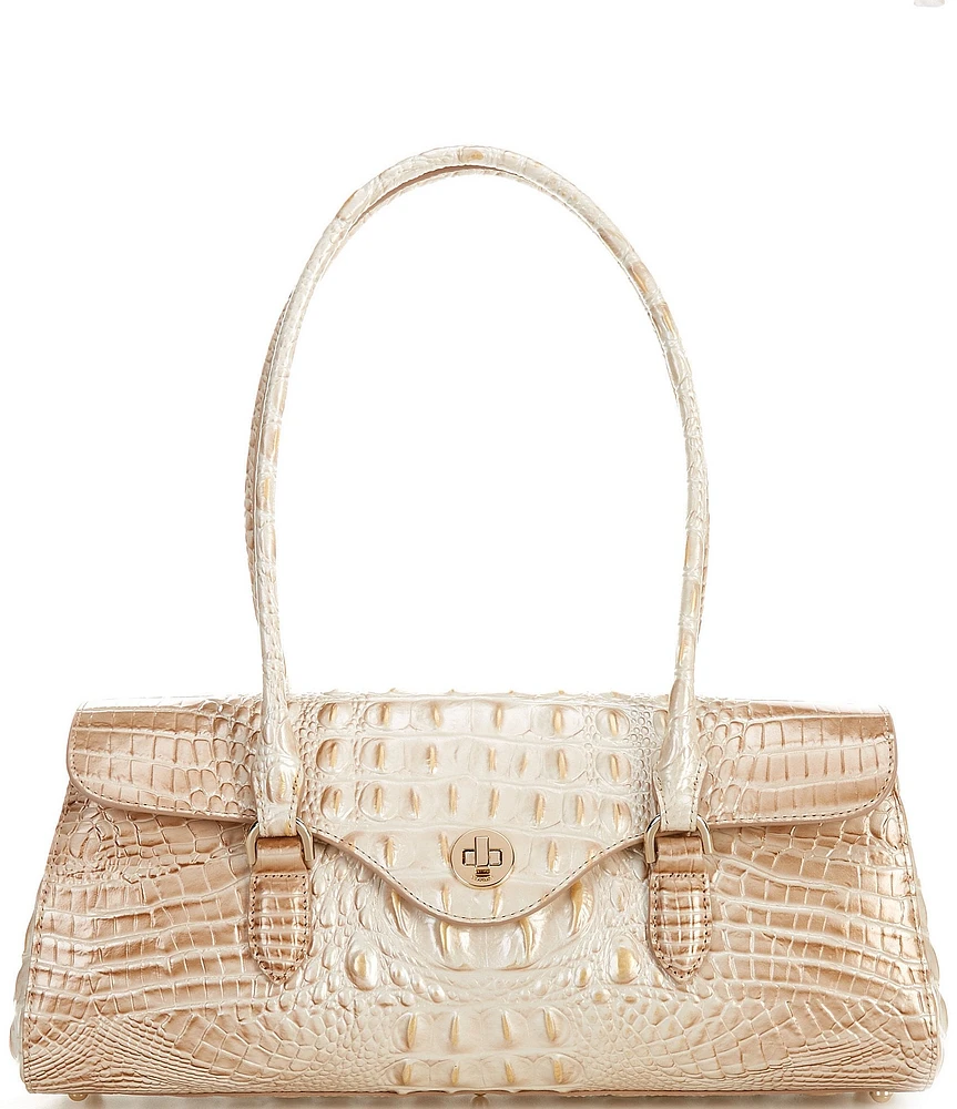 BRAHMIN Melbourne Collection Dayan Contour East-West Satchel Bag