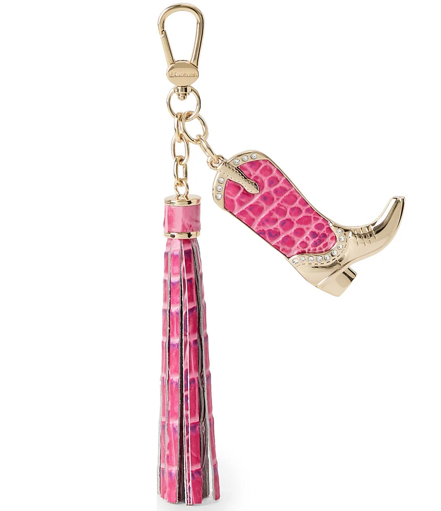 BRAHMIN Melbourne Collection Phlox Pink Cowgirl Boot Novelty Charm