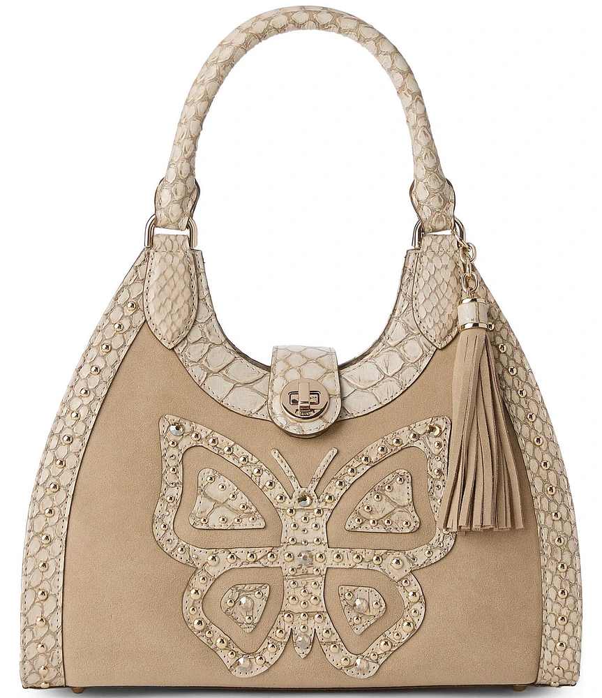 BRAHMIN Sapelo Melbourne Collection Adrian Butterfly Satchel Bag