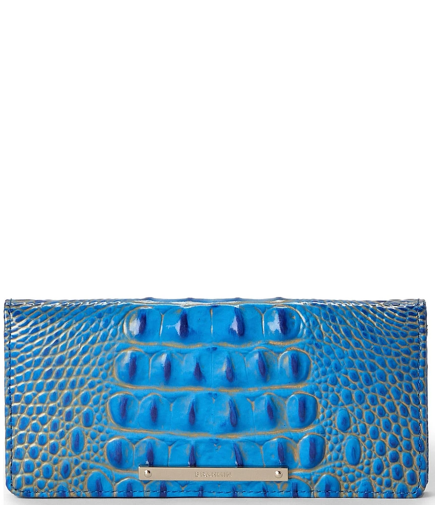 BRAHMIN Ombre Melbourne Collection Electric Indigo Ady Bifold Wallet