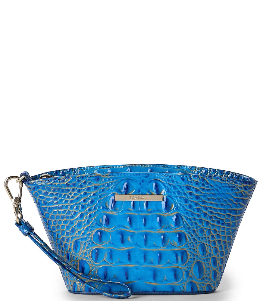 BRAHMIN Ombre Melbourne Collection Electric Indigo Ariana Wristlet