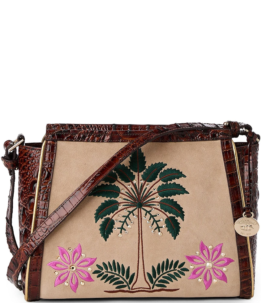 BRAHMIN Palawan Collection Pecan Hillary Crossbody Bag