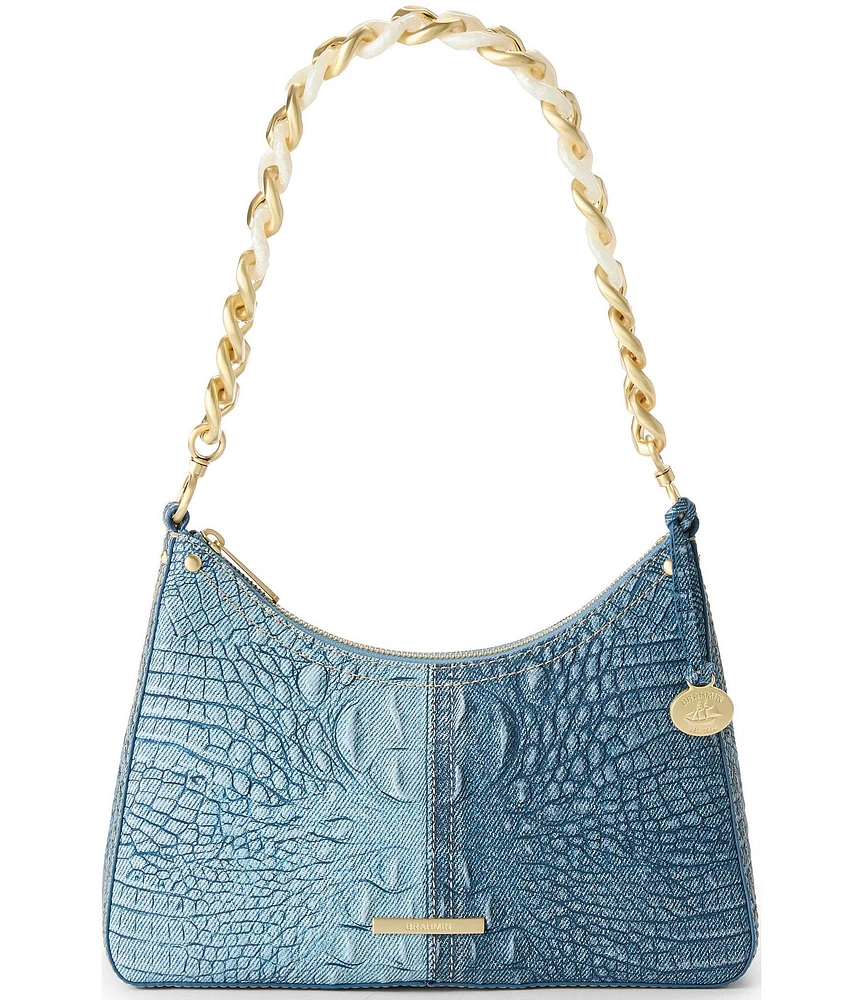 BRAHMIN Secour Collection Denim Mod Esme Chain Strap Shoulder Bag