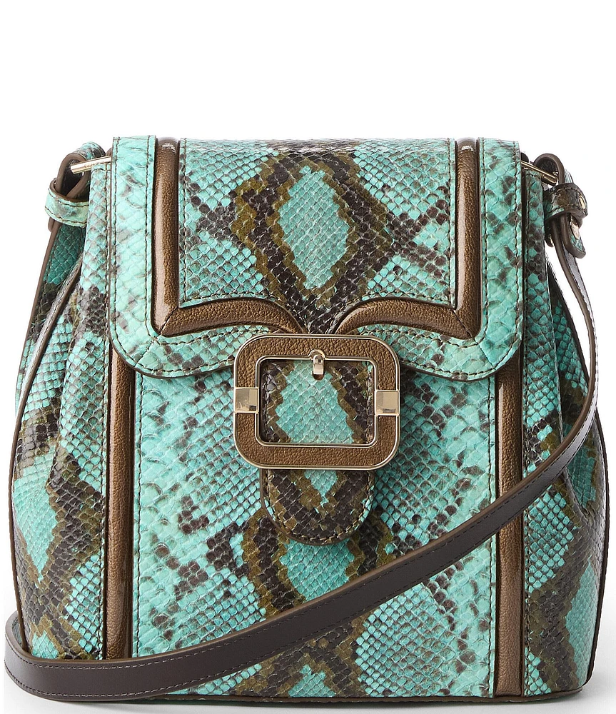 BRAHMIN Tecoma Collection Turquoise Stone Margo Crossbody Bag