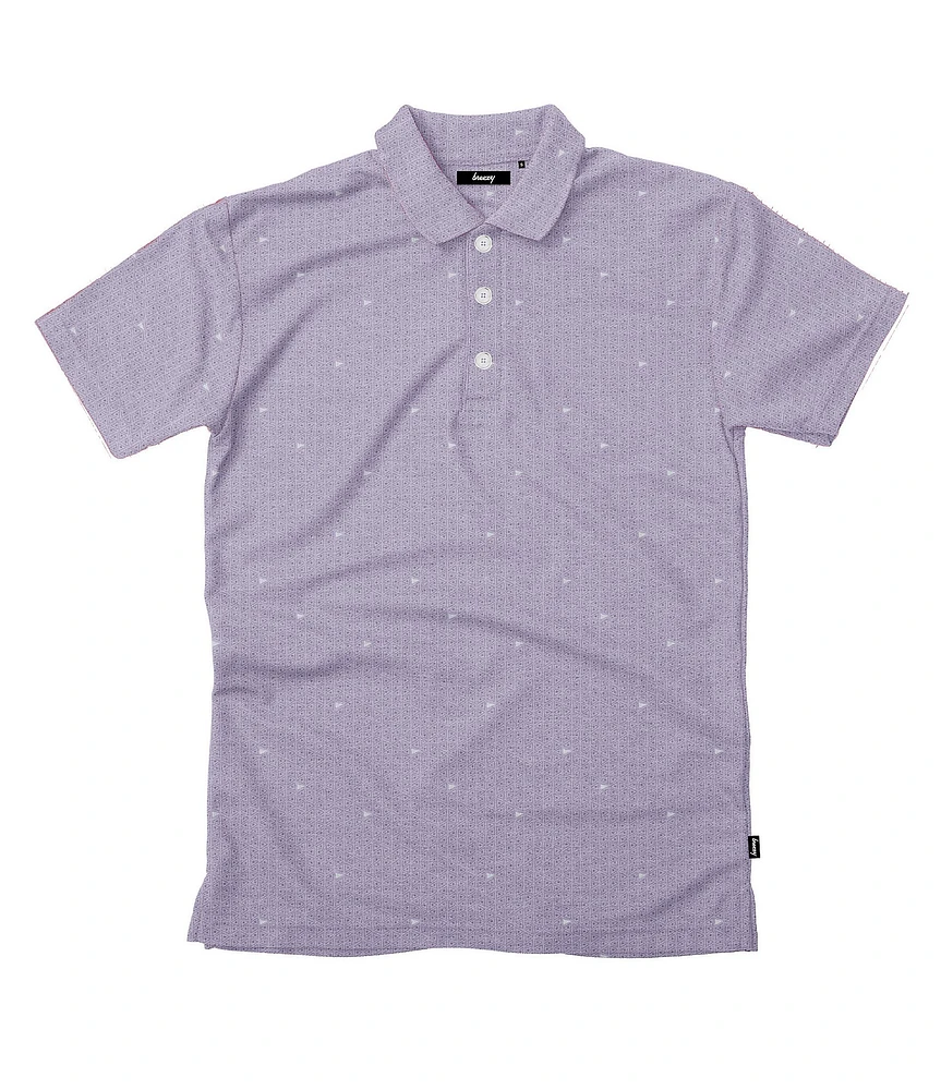 Breezy Golf Pin Location Short Sleeve Polo Shirt