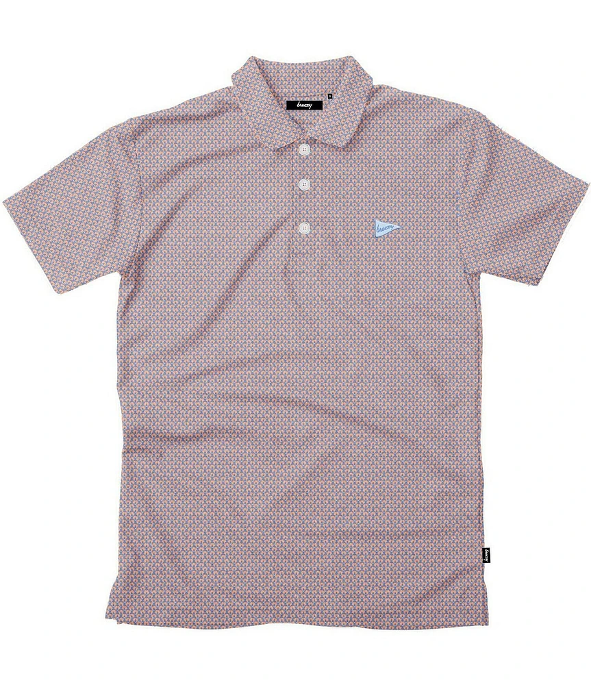 Breezy Golf Rocket Ships Short Sleeve Polo Shirt