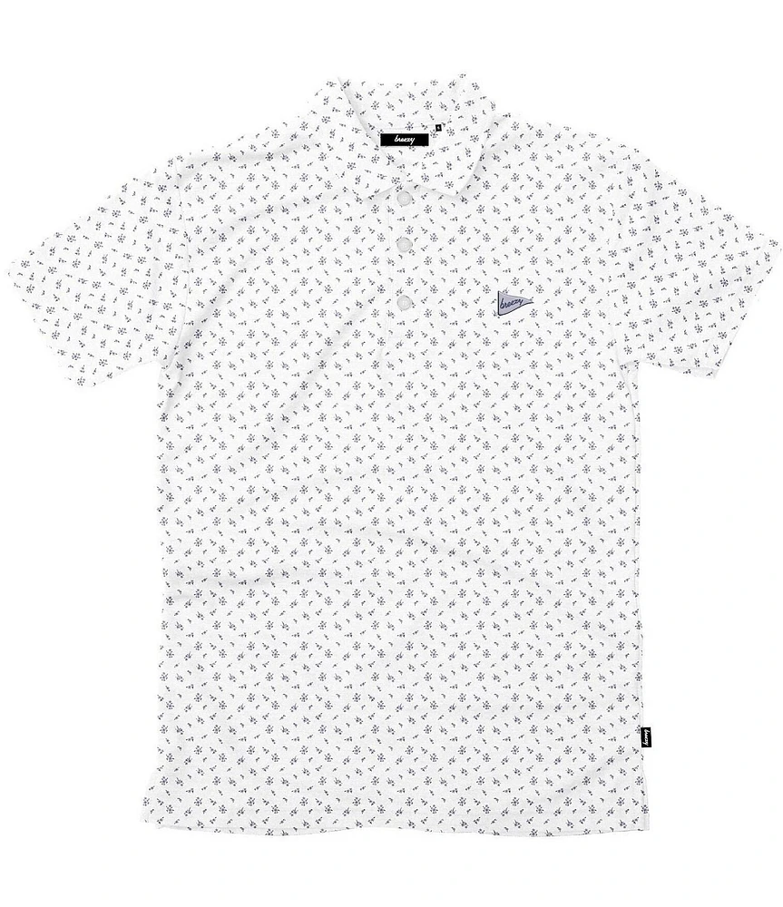Breezy Golf Windy Lavender Short Sleeve Polo Shirt