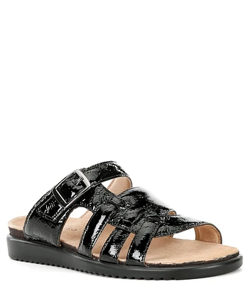 Brioso Haddon Leather Asymmetrical Sandals