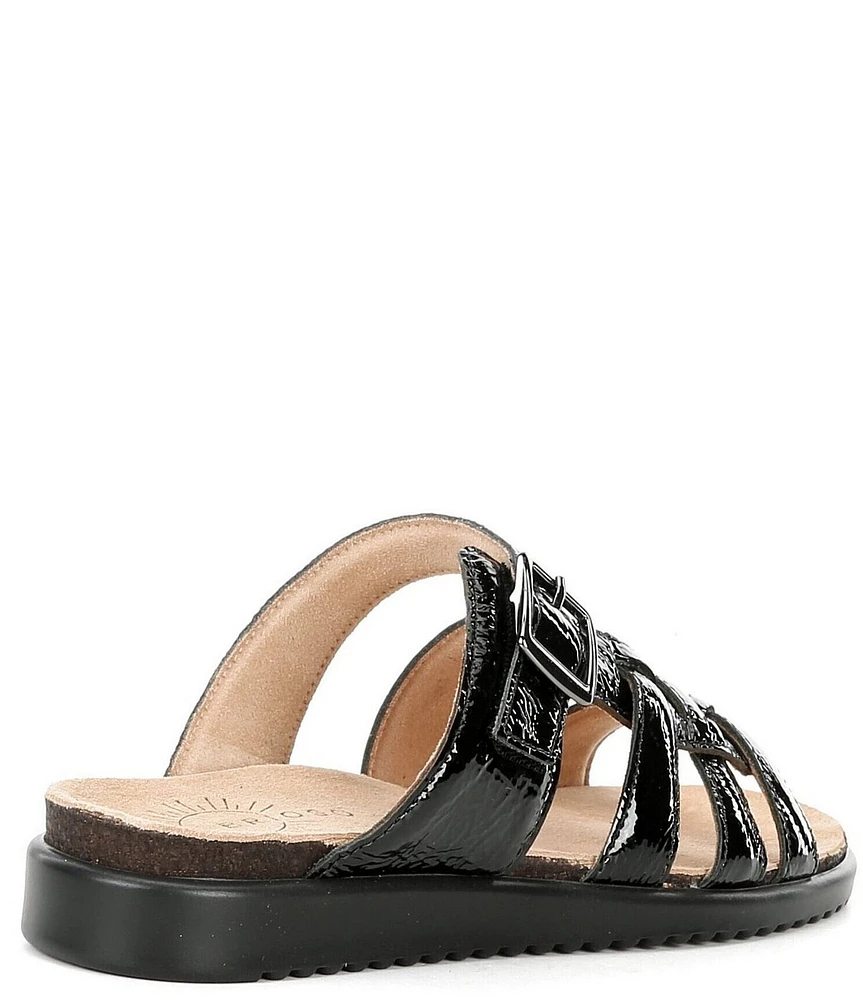 Brioso Haddon Leather Asymmetrical Sandals