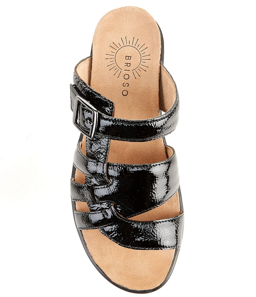 Brioso Haddon Leather Asymmetrical Sandals