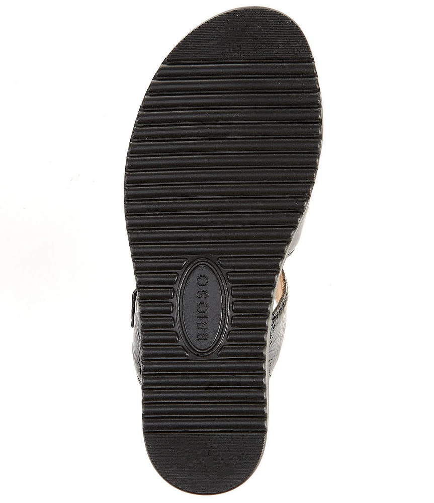 Brioso Haddon Leather Asymmetrical Sandals