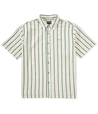 Brixton Striped Short Sleeve Relaxed Fit Woven Shirt